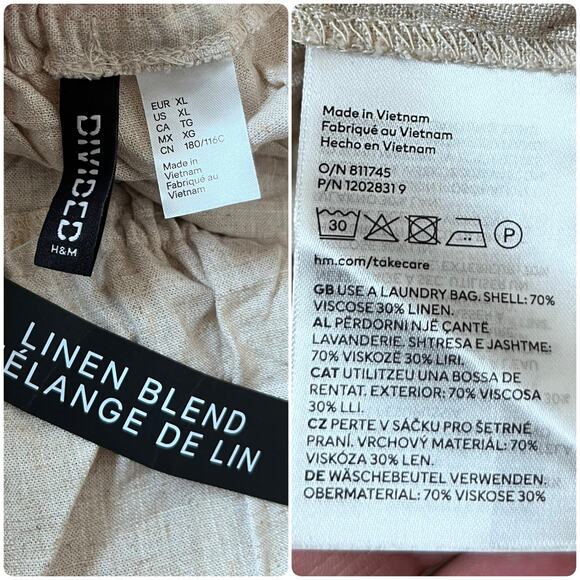 H&M Divided Neutral Front Adjustable Drawstring Cami Top Size XL Festival - Picture 12 of 13